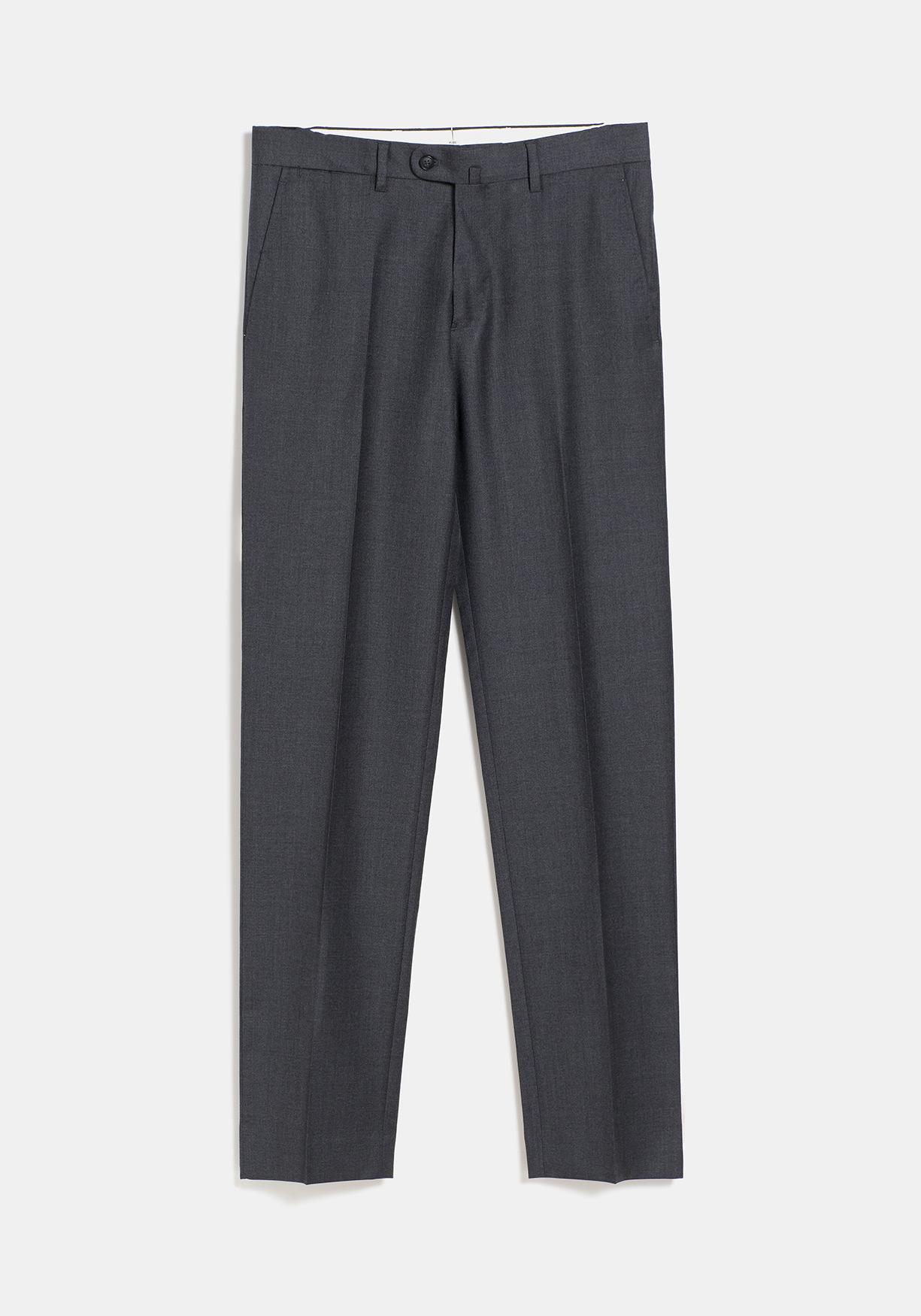 PANTALON LANA GRIS PLANO CINTURON