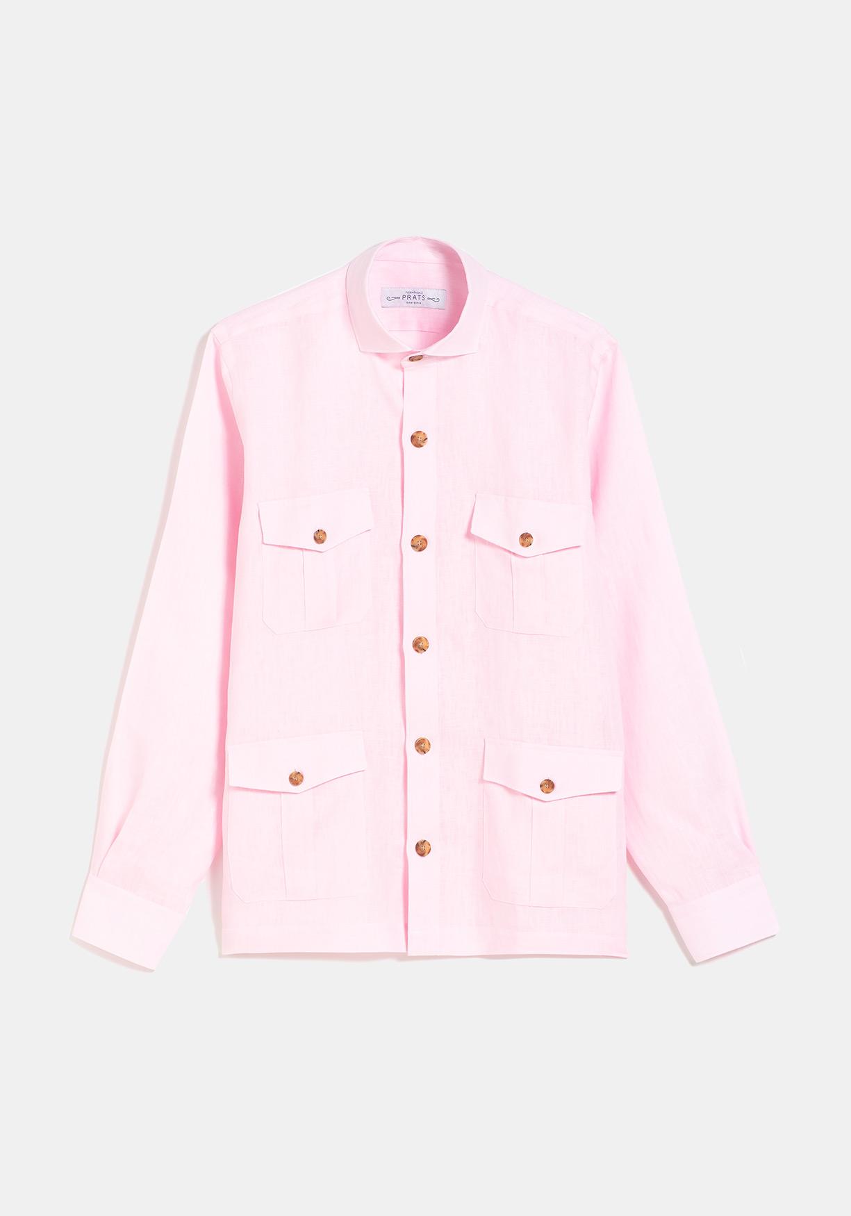 GUAYABERA LINO ROSA