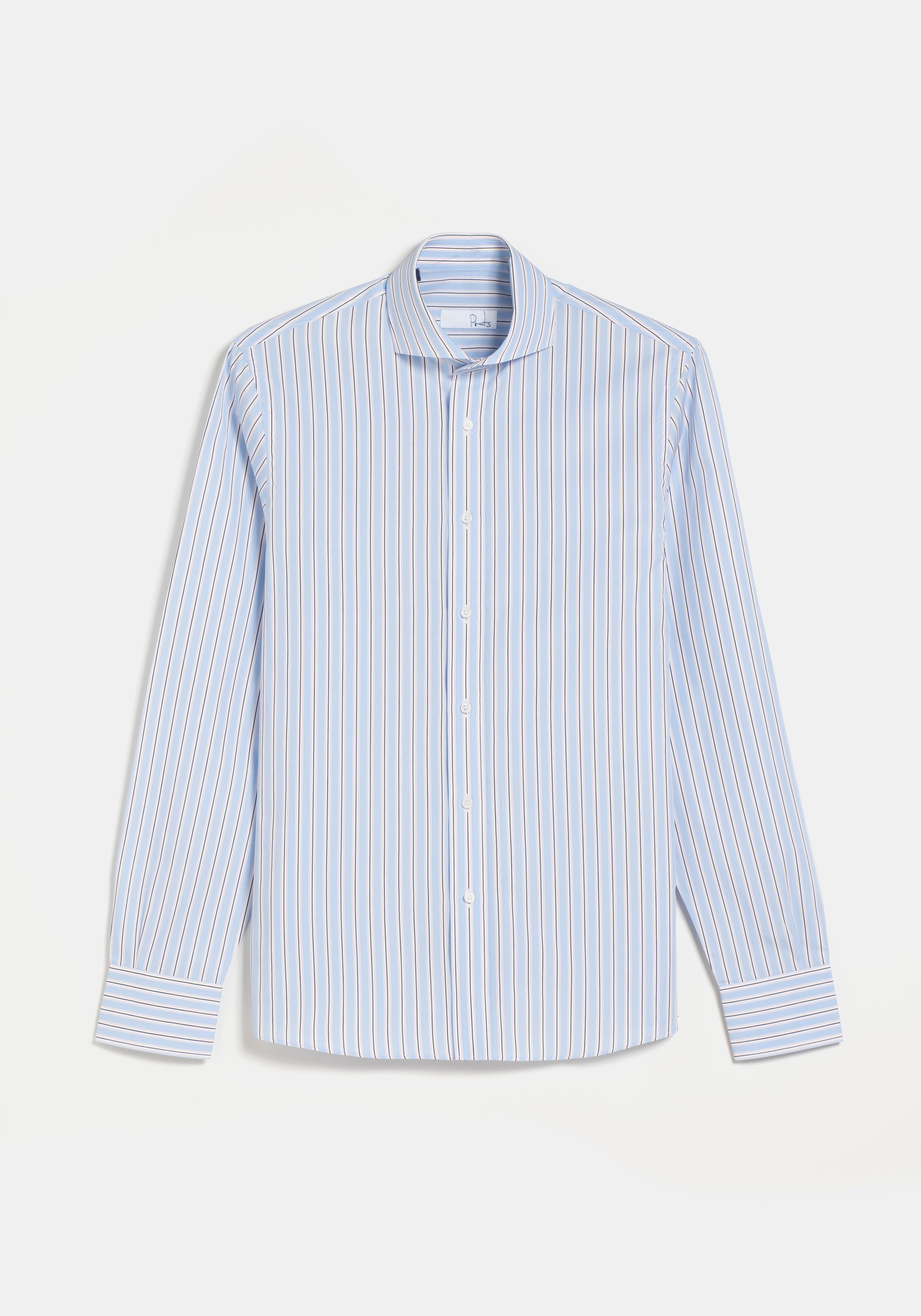CAMISA ALGODON RAYA TRICOLOR AZUL BLANCO ROJO