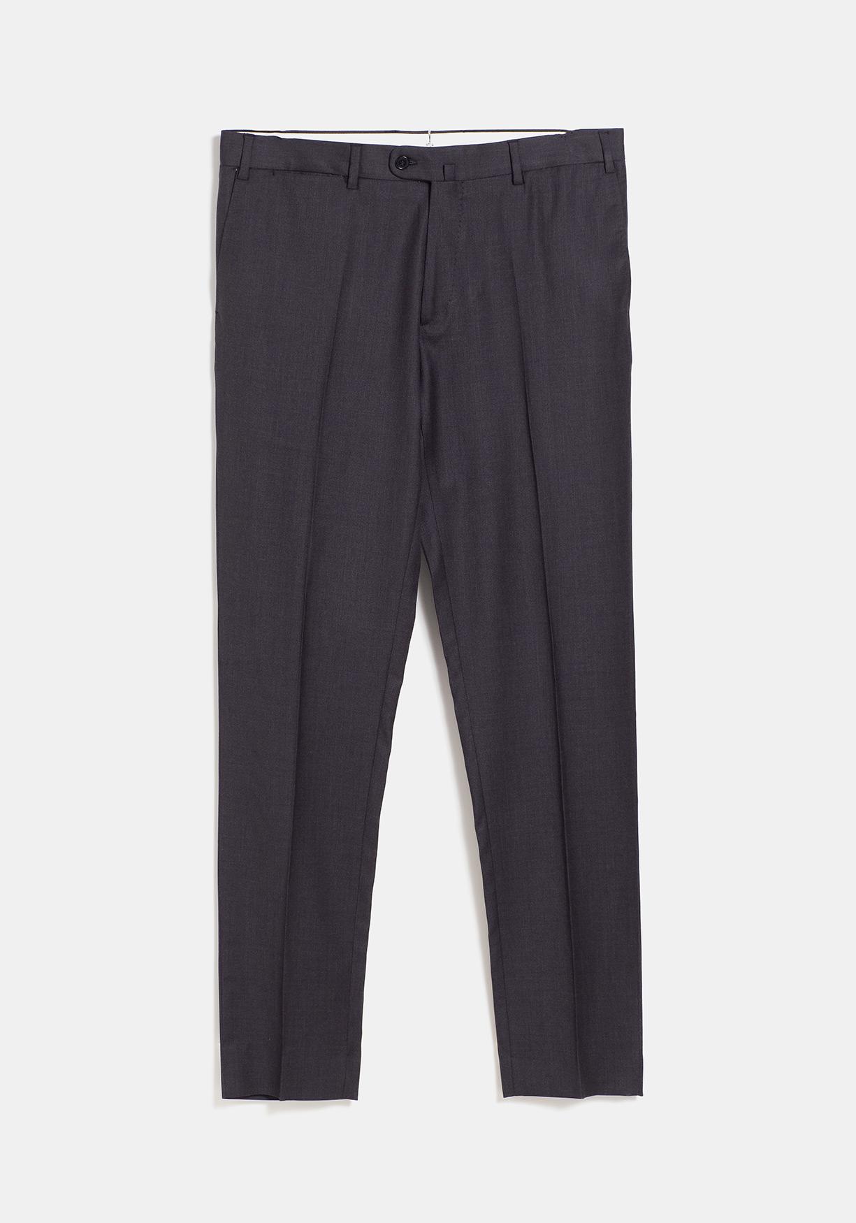 PANTALON LANA GRIS MARENGO PLANO CINTURON