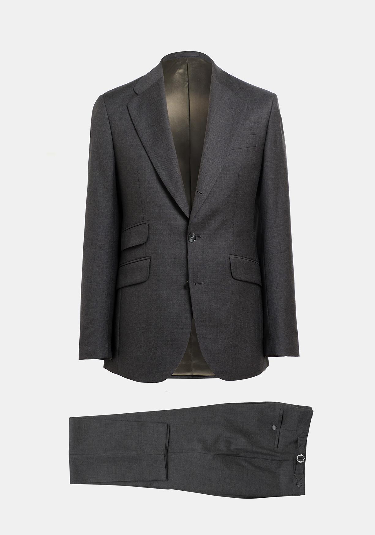 TRAJE LANA GRIS BOLSILLO INCLINADO CER. EXTERIOR