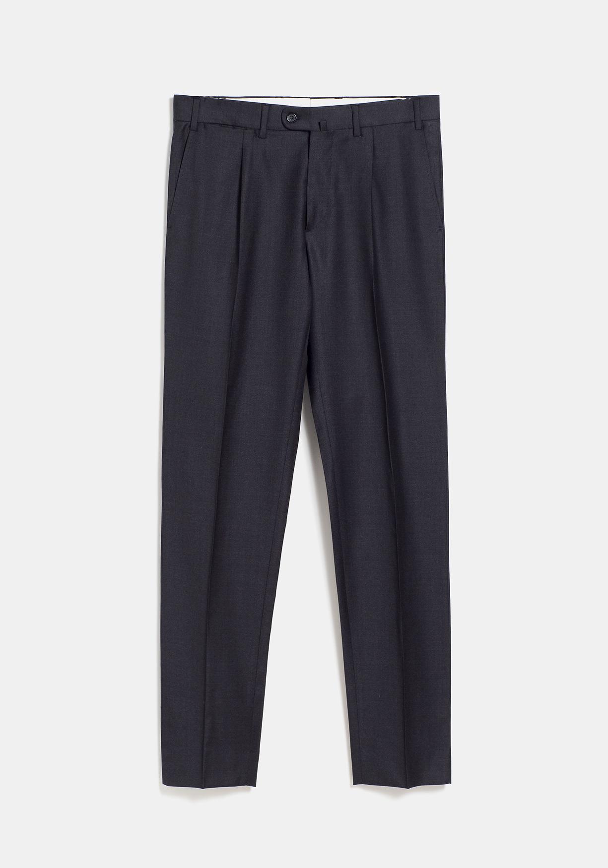 PANTALON LANA GRIS MARENGO PINZA CINTURON