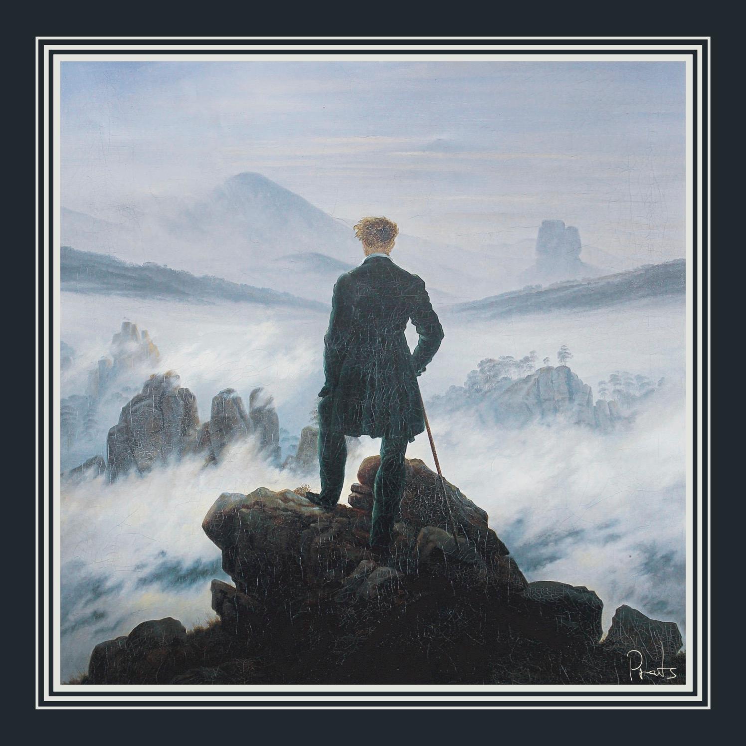 PAÑUELO - CAMINANTE SOBRE UN MAR DE NUBES - CASPAR DAVID FRIEDRICH