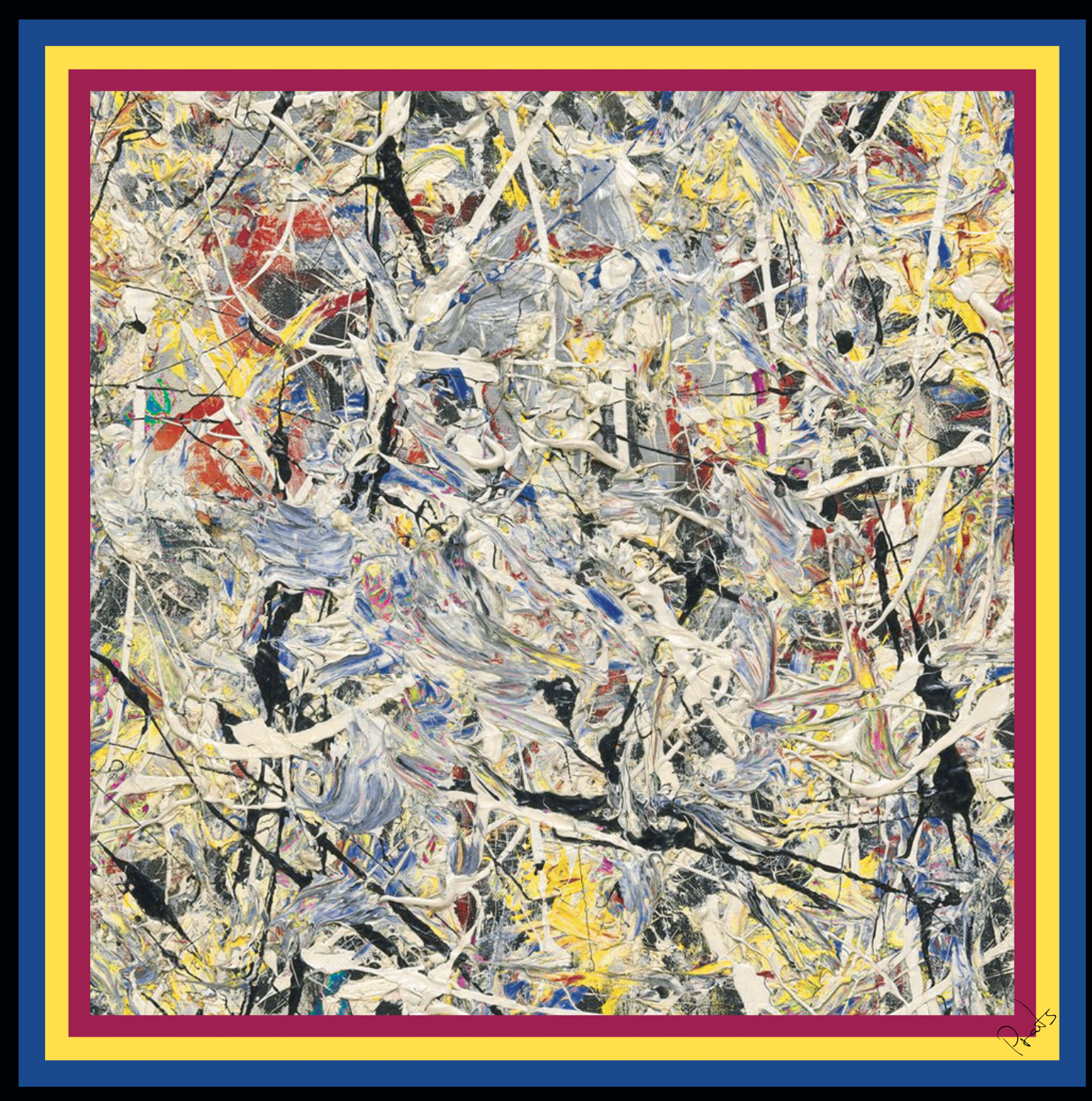 PAÑUELO - WHITE LIGHT - JACKSON POLLOCK